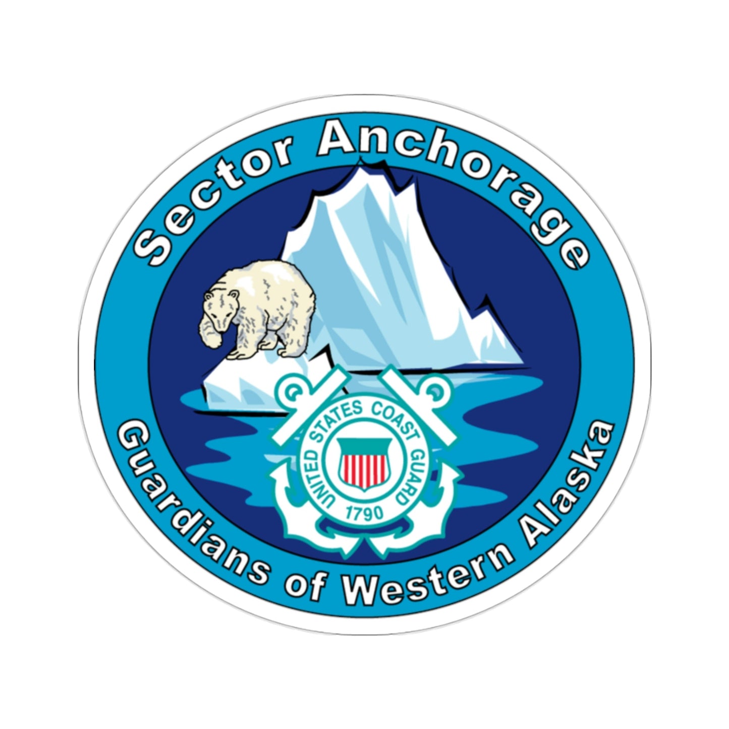 USCG Sector Anchorage (U.S. Coast Guard) STICKER Vinyl Die-Cut Decal-2 Inch-The Sticker Space