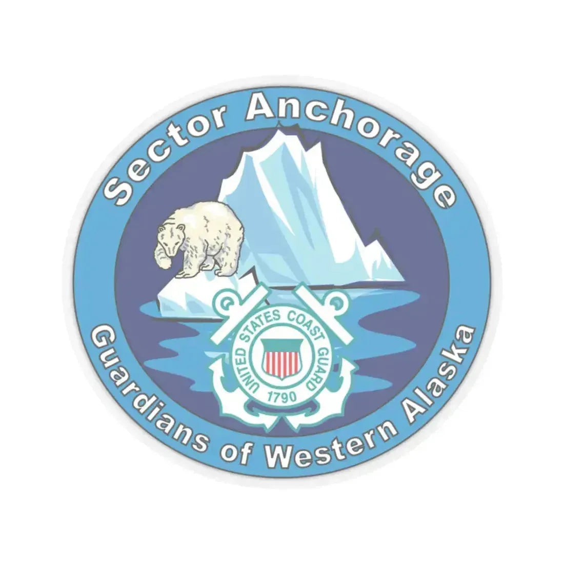 USCG Sector Anchorage (U.S. Coast Guard) STICKER Vinyl Kiss-Cut Decal 3 Inch Transparent - The Sticker Space