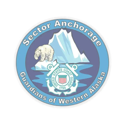 USCG Sector Anchorage (U.S. Coast Guard) STICKER Vinyl Kiss-Cut Decal 4 Inch Transparent - The Sticker Space