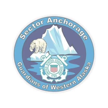 USCG Sector Anchorage (U.S. Coast Guard) STICKER Vinyl Kiss-Cut Decal 4 Inch Transparent - The Sticker Space