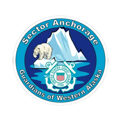 USCG Sector Anchorage (U.S. Coast Guard) STICKER Vinyl Kiss-Cut Decal 4 Inch White - The Sticker Space