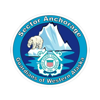 USCG Sector Anchorage (U.S. Coast Guard) STICKER Vinyl Kiss-Cut Decal 4 Inch White - The Sticker Space