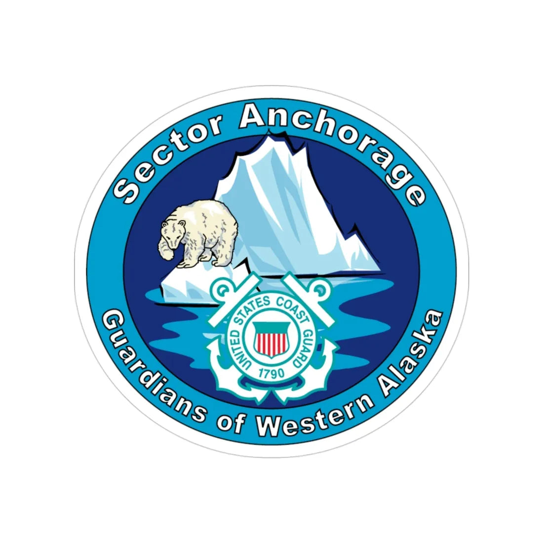 USCG Sector Anchorage (U.S. Coast Guard) Transparent STICKER Die-Cut Vinyl Decal 3 Inch - The Sticker Space