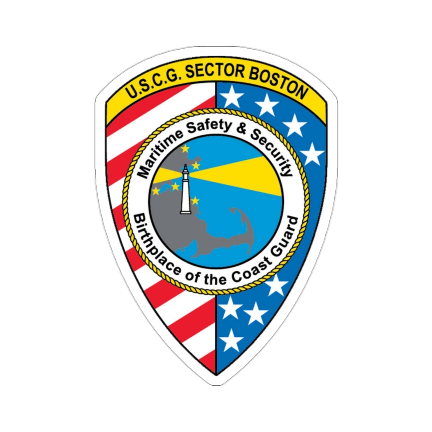 USCG Sector Boston (U.S. Coast Guard) STICKER Vinyl Die-Cut Decal-2 Inch-The Sticker Space