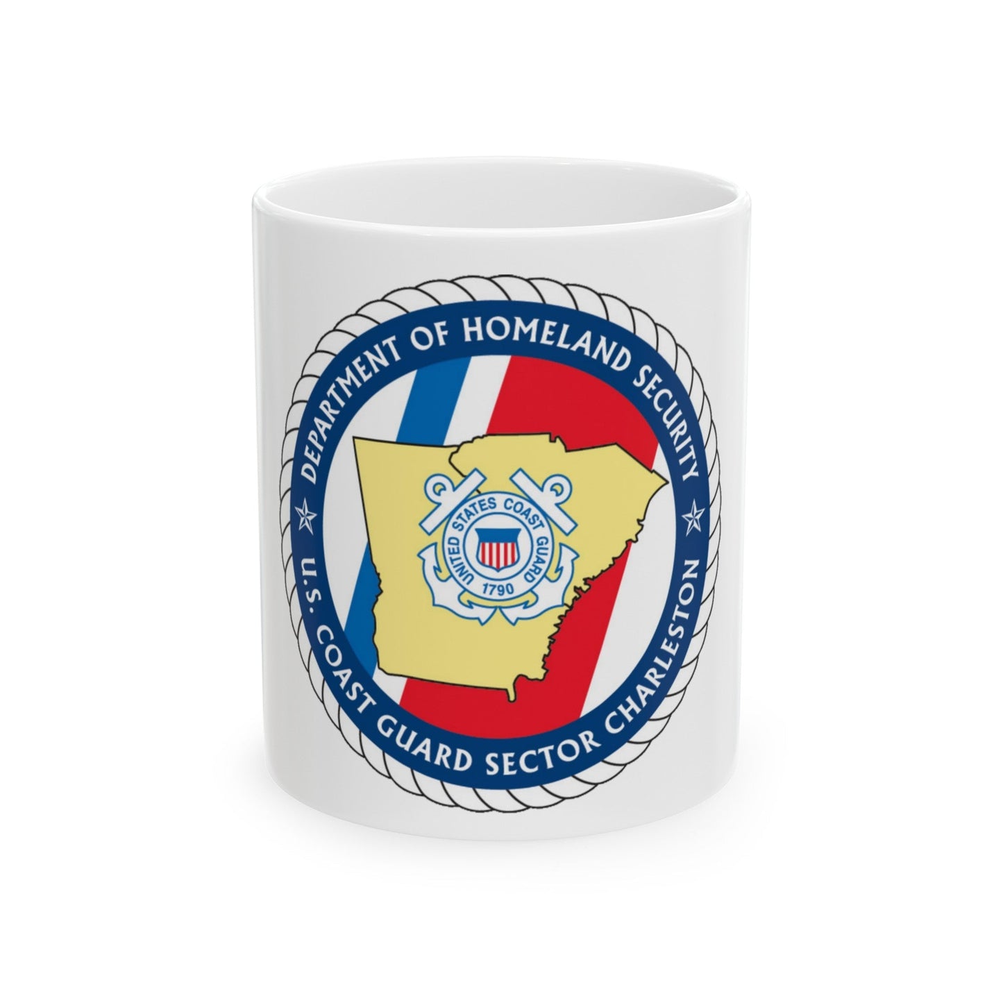 USCG Sector Charleston DHS (U.S. Coast Guard) White Coffee Mug-11oz-The Sticker Space