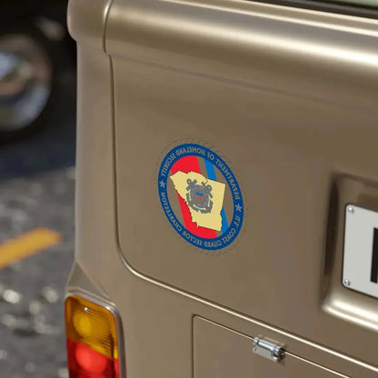 USCG Sector Charleston   DHS (U.S. Coast Guard) REVERSE PRINT Transparent Die-Cut STICKER - The Sticker Space