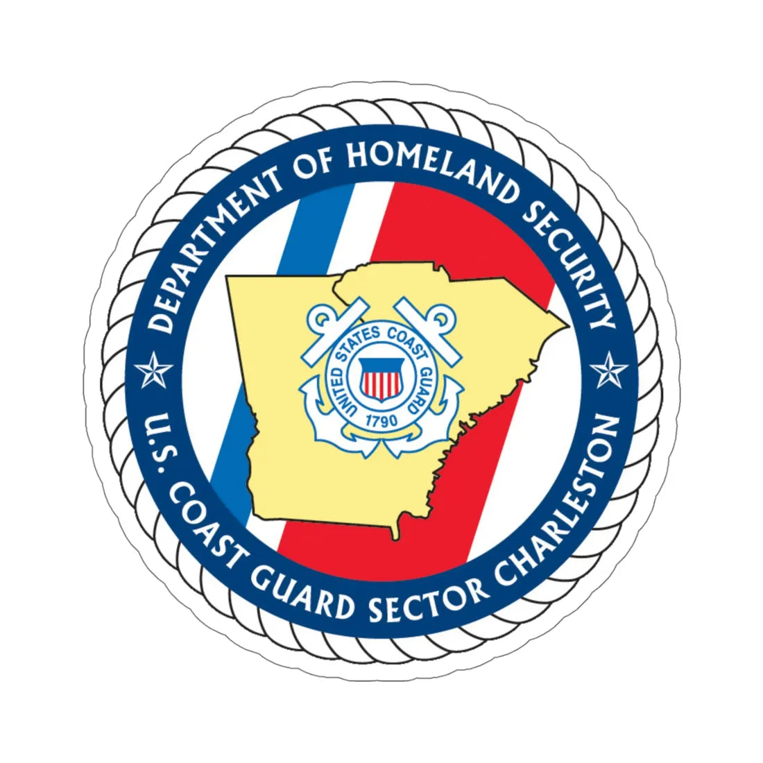 USCG Sector Charleston DHS (U.S. Coast Guard) STICKER Vinyl Die-Cut Decal 5 Inch - The Sticker Space