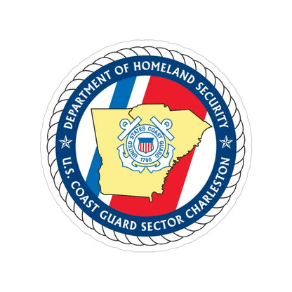 USCG Sector Charleston DHS (U.S. Coast Guard) Transparent STICKER Die-Cut Vinyl Decal 6 Inch - The Sticker Space