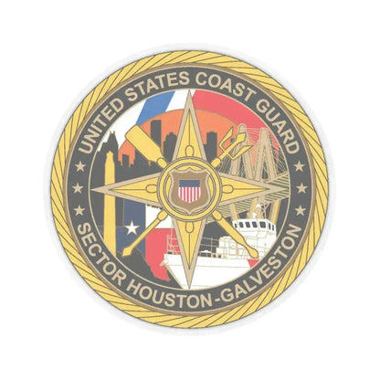 USCG Sector Houston Galveston Wardroom (U.S. Coast Guard) STICKER Vinyl Kiss-Cut Decal 3 Inch Transparent - The Sticker Space