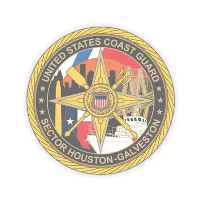 USCG Sector Houston Galveston Wardroom (U.S. Coast Guard) STICKER Vinyl Kiss-Cut Decal 6 Inch Transparent - The Sticker Space