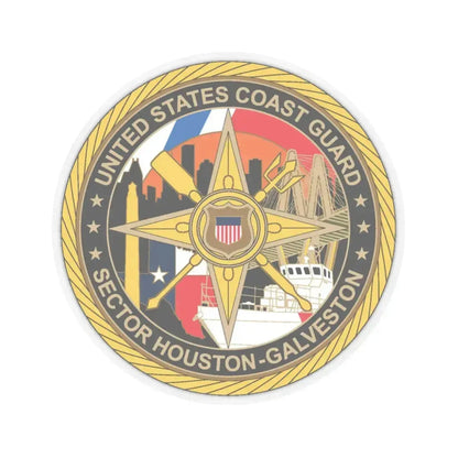 USCG Sector Houston Galveston Wardroom (U.S. Coast Guard) STICKER Vinyl Kiss-Cut Decal 6 Inch Transparent - The Sticker Space