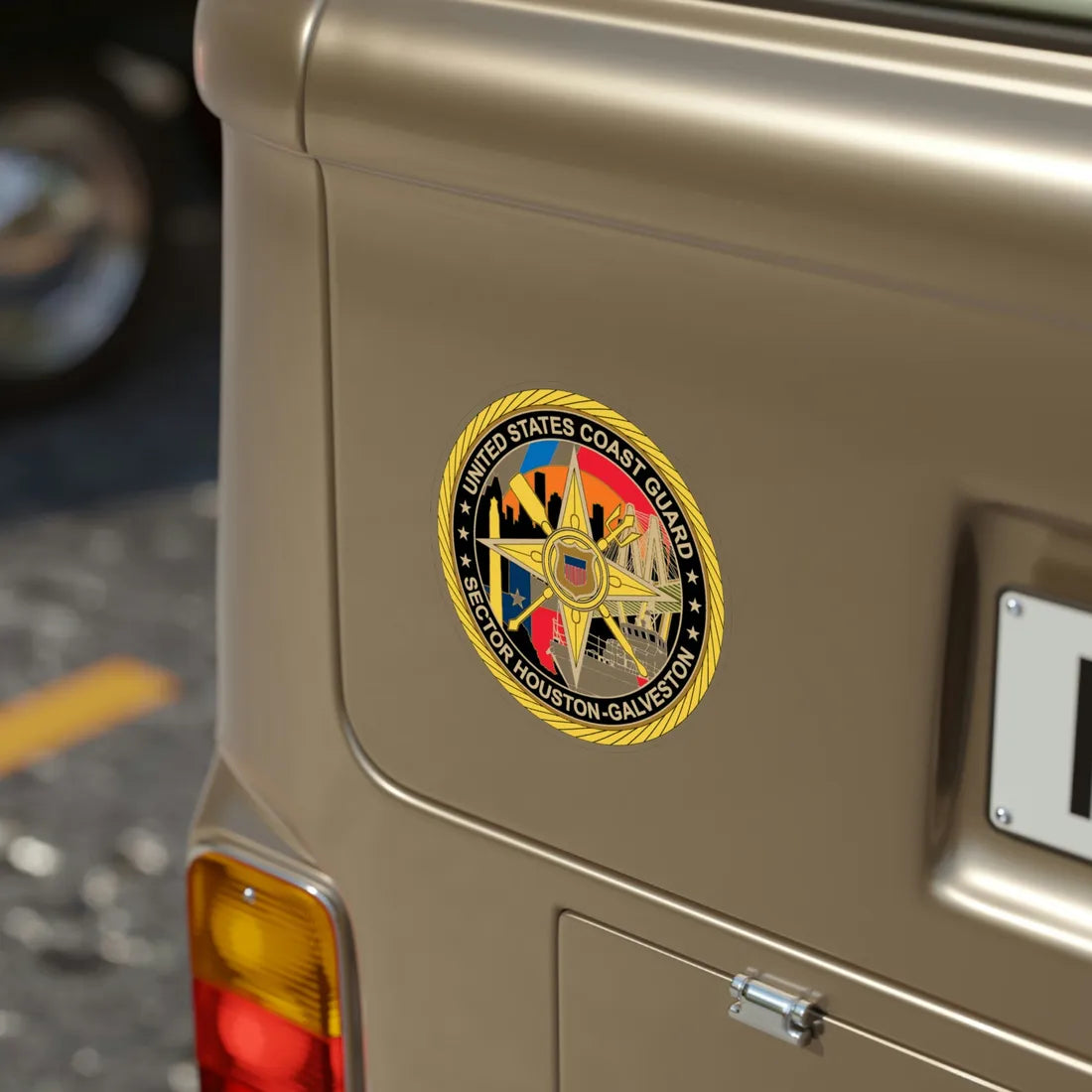 USCG Sector Houston Galveston Wardroom (U.S. Coast Guard) Transparent STICKER Die-Cut Vinyl Decal - The Sticker Space