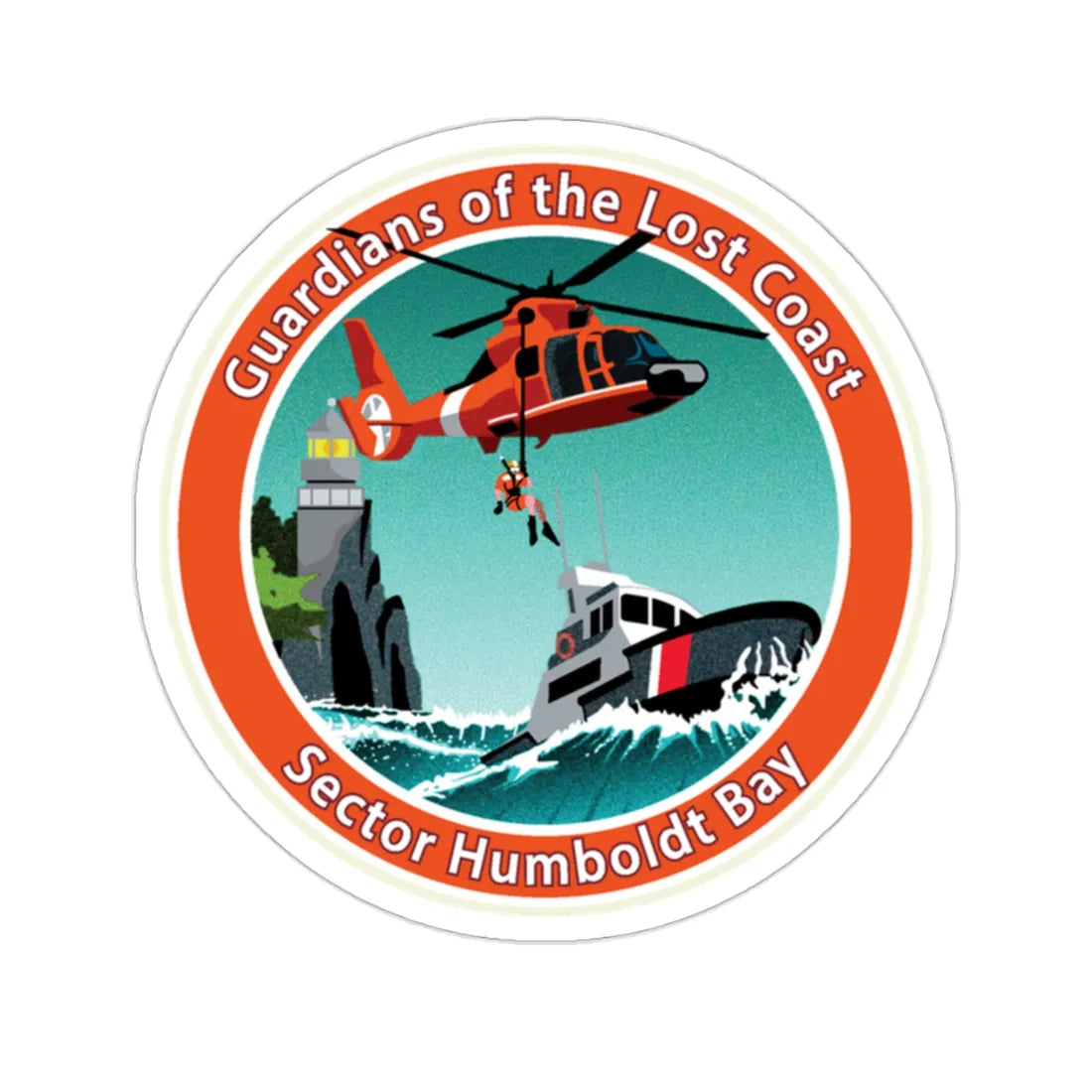 USCG Sector Humboldt Bay (U.S. Coast Guard) STICKER Vinyl Die-Cut Decal 2 Inch - The Sticker Space