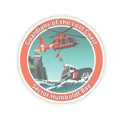 USCG Sector Humboldt Bay (U.S. Coast Guard) STICKER Vinyl Kiss-Cut Decal 3 Inch Transparent - The Sticker Space