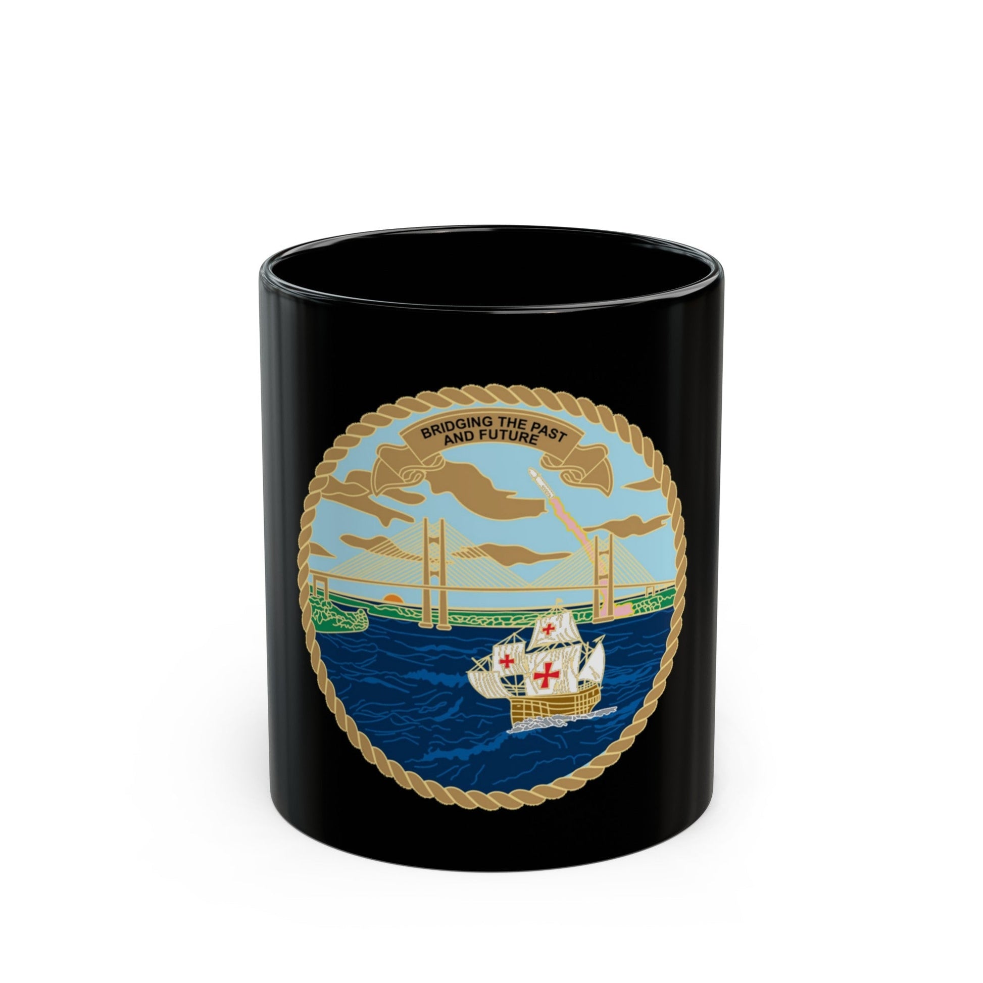 USCG Sector Jacksonville Bridge (U.S. Coast Guard) Black Coffee Mug-11oz-The Sticker Space