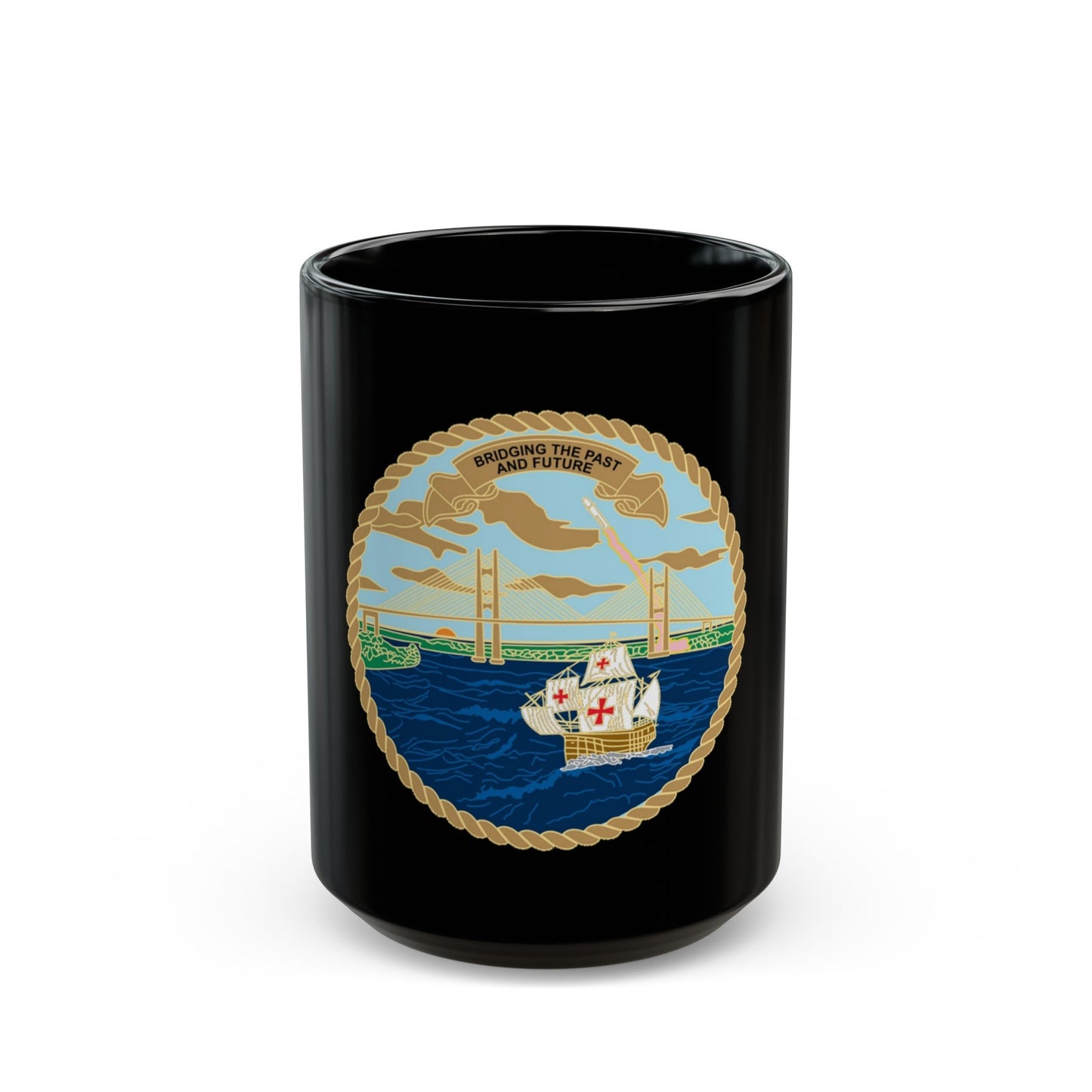 USCG Sector Jacksonville Bridge (U.S. Coast Guard) Black Coffee Mug-15oz-The Sticker Space