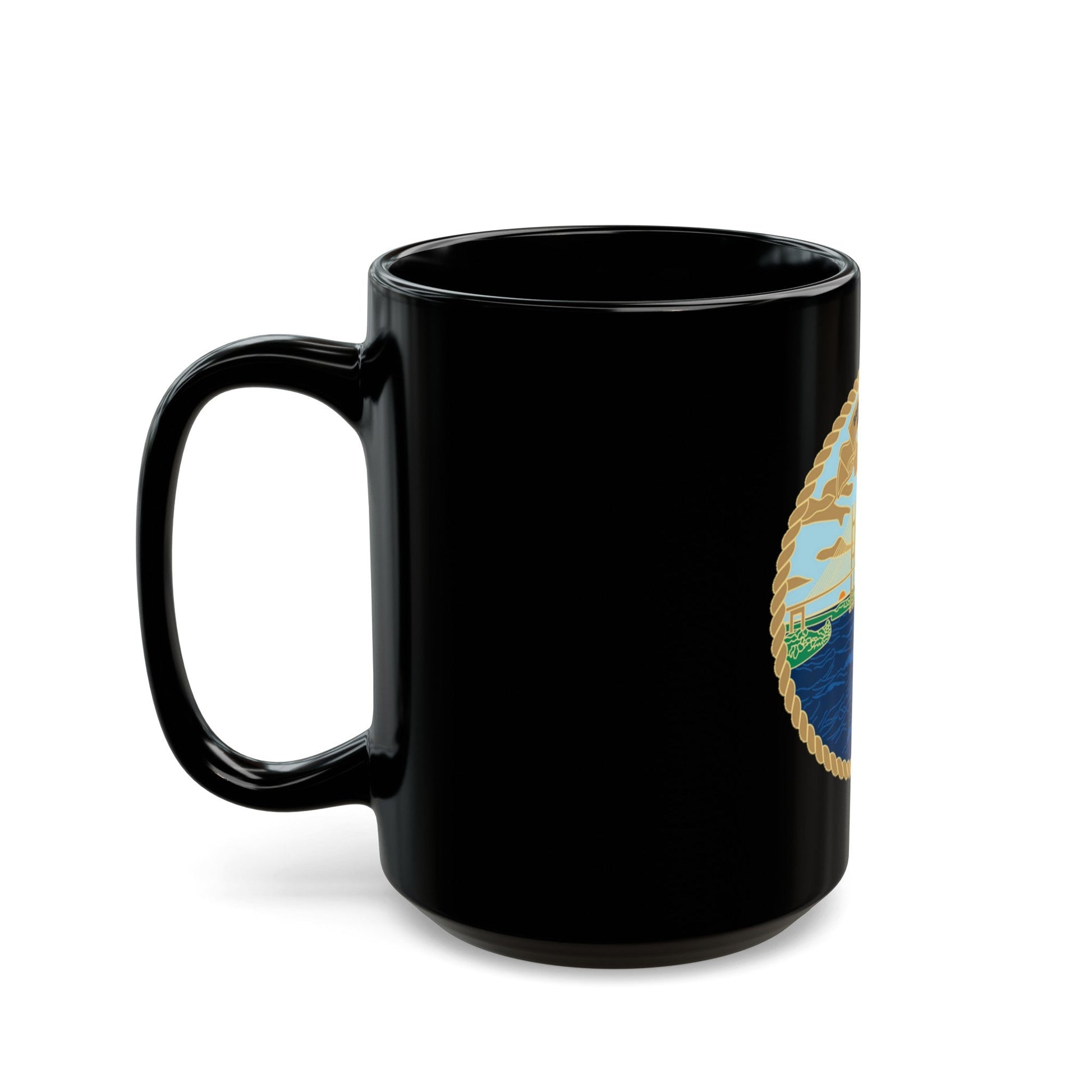 USCG Sector Jacksonville Bridge (U.S. Coast Guard) Black Coffee Mug-The Sticker Space