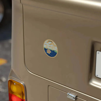 USCG Sector Jacksonville Bridge (U.S. Coast Guard) REVERSE PRINT Transparent Die-Cut STICKER - The Sticker Space