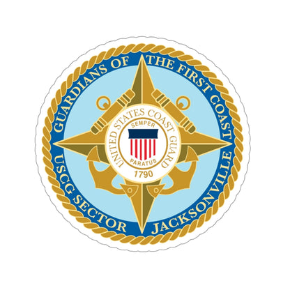 USCG Sector Jacksonville Guardians of the first coast (U.S. Coast Guard) STICKER Vinyl Die-Cut Decal-5 Inch-The Sticker Space