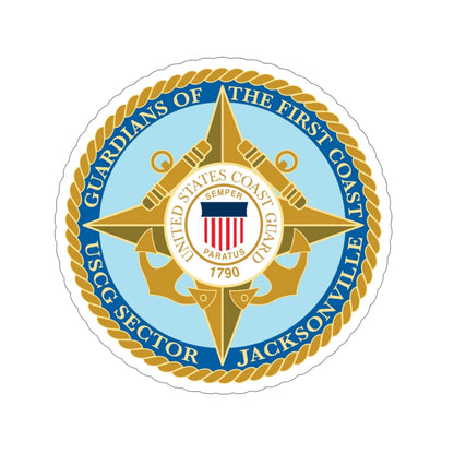 USCG Sector Jacksonville Guardians of the first coast (U.S. Coast Guard) STICKER Vinyl Die-Cut Decal-6 Inch-The Sticker Space