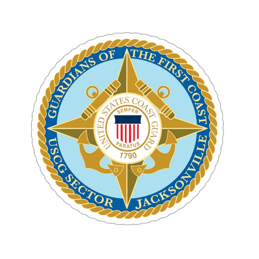 USCG Sector Jacksonville Guardians of the first coast (U.S. Coast Guard) STICKER Vinyl Die-Cut Decal-6 Inch-The Sticker Space