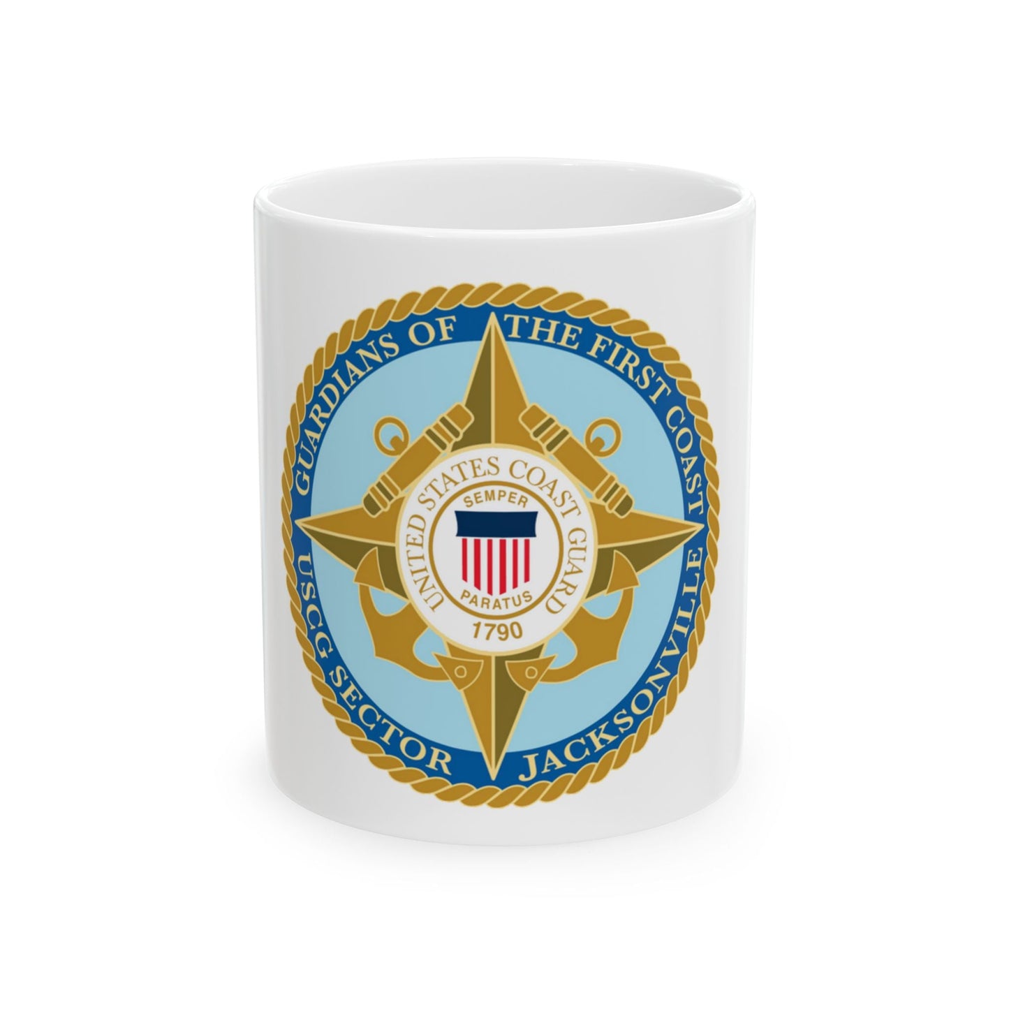 USCG Sector Jacksonville Guardians of the first coast (U.S. Coast Guard) White Coffee Mug