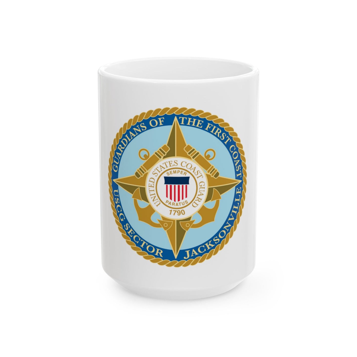 USCG Sector Jacksonville Guardians of the first coast (U.S. Coast Guard) White Coffee Mug