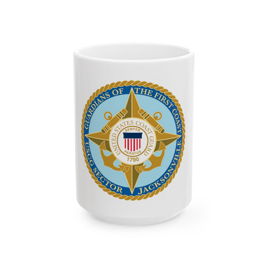 USCG Sector Jacksonville Guardians of the first coast (U.S. Coast Guard) White Coffee Mug