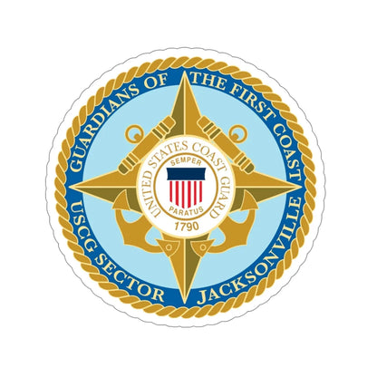 USCG Sector Jacksonville Guardians of the first coast (U.S. Coast Guard) STICKER Vinyl Die-Cut Decal 6 Inch - The Sticker Space