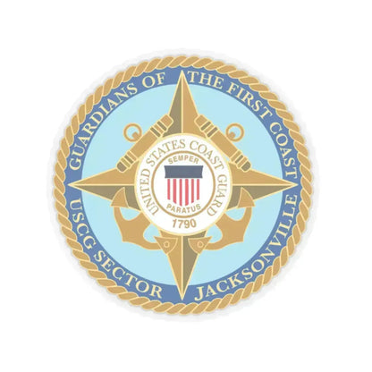 USCG Sector Jacksonville Guardians of the first coast (U.S. Coast Guard) STICKER Vinyl Kiss-Cut Decal 2 Inch Transparent - The Sticker Space