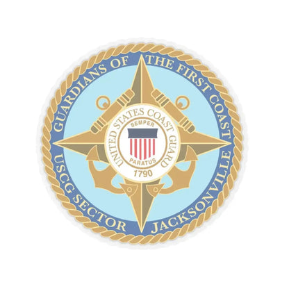 USCG Sector Jacksonville Guardians of the first coast (U.S. Coast Guard) STICKER Vinyl Kiss-Cut Decal 6 Inch Transparent - The Sticker Space
