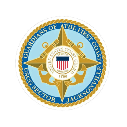 USCG Sector Jacksonville Guardians of the first coast (U.S. Coast Guard) STICKER Vinyl Kiss-Cut Decal - The Sticker Space