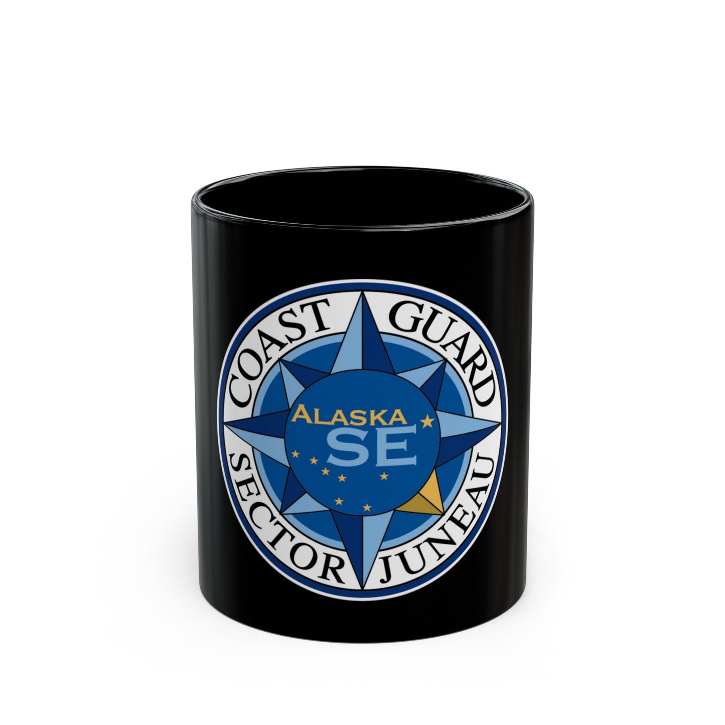 USCG Sector Juneau (U.S. Coast Guard) Black Coffee Mug-11oz-The Sticker Space