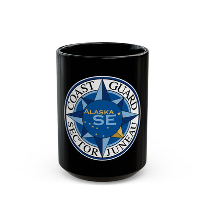 USCG Sector Juneau (U.S. Coast Guard) Black Coffee Mug-15oz-The Sticker Space