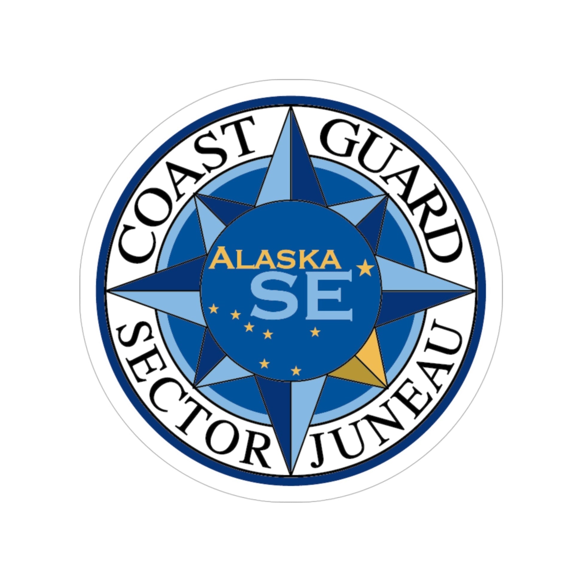 USCG Sector Juneau (U.S. Coast Guard) Transparent STICKER Die-Cut Vinyl Decal-4 Inch-The Sticker Space