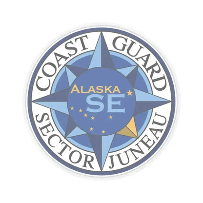 USCG Sector Juneau (U.S. Coast Guard) STICKER Vinyl Kiss-Cut Decal 3 Inch Transparent - The Sticker Space