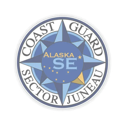 USCG Sector Juneau (U.S. Coast Guard) STICKER Vinyl Kiss-Cut Decal 3 Inch Transparent - The Sticker Space