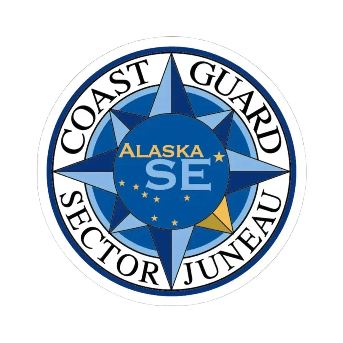 USCG Sector Juneau (U.S. Coast Guard) STICKER Vinyl Kiss-Cut Decal 4 Inch White - The Sticker Space