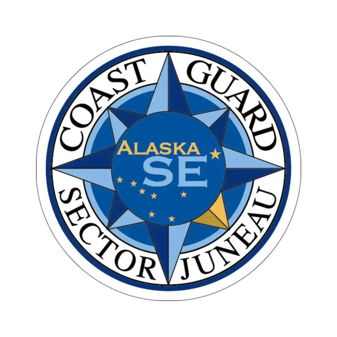 USCG Sector Juneau (U.S. Coast Guard) STICKER Vinyl Kiss-Cut Decal 6 Inch White - The Sticker Space