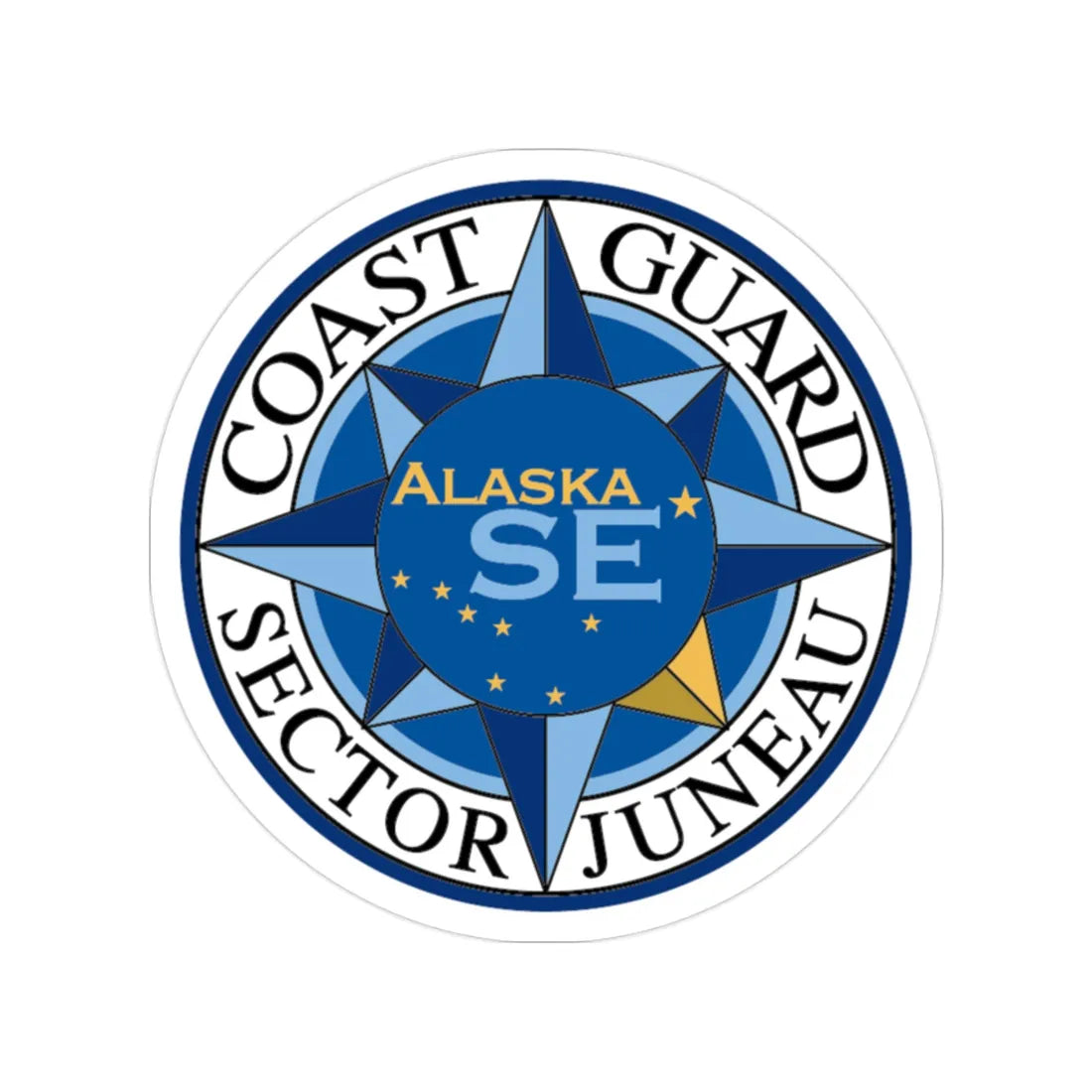 USCG Sector Juneau (U.S. Coast Guard) Transparent STICKER Die-Cut Vinyl Decal 2 Inch - The Sticker Space