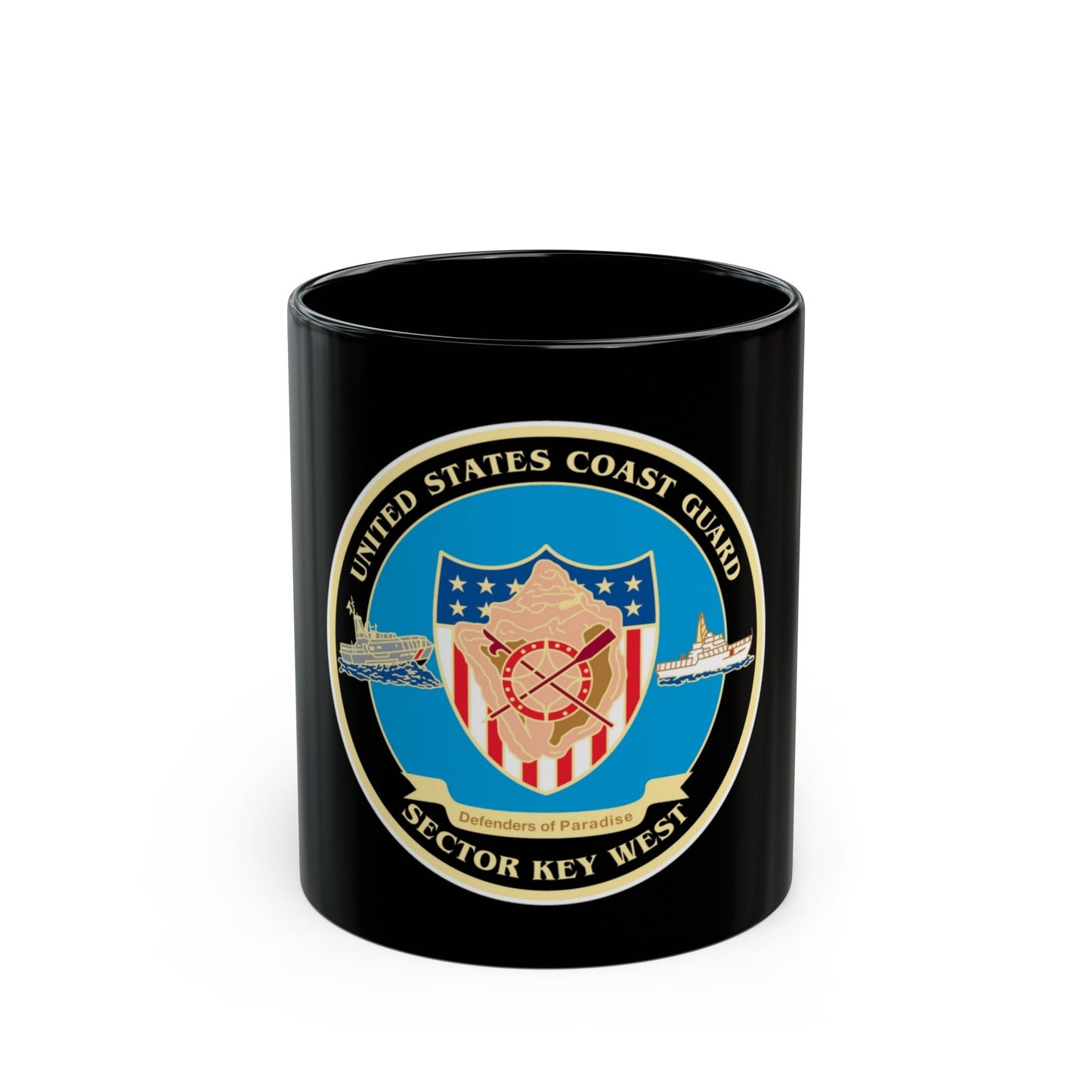 USCG Sector Key West New 2006 (U.S. Coast Guard) Black Coffee Mug-11oz-The Sticker Space