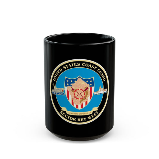 USCG Sector Key West New 2006 (U.S. Coast Guard) Black Coffee Mug-15oz-The Sticker Space