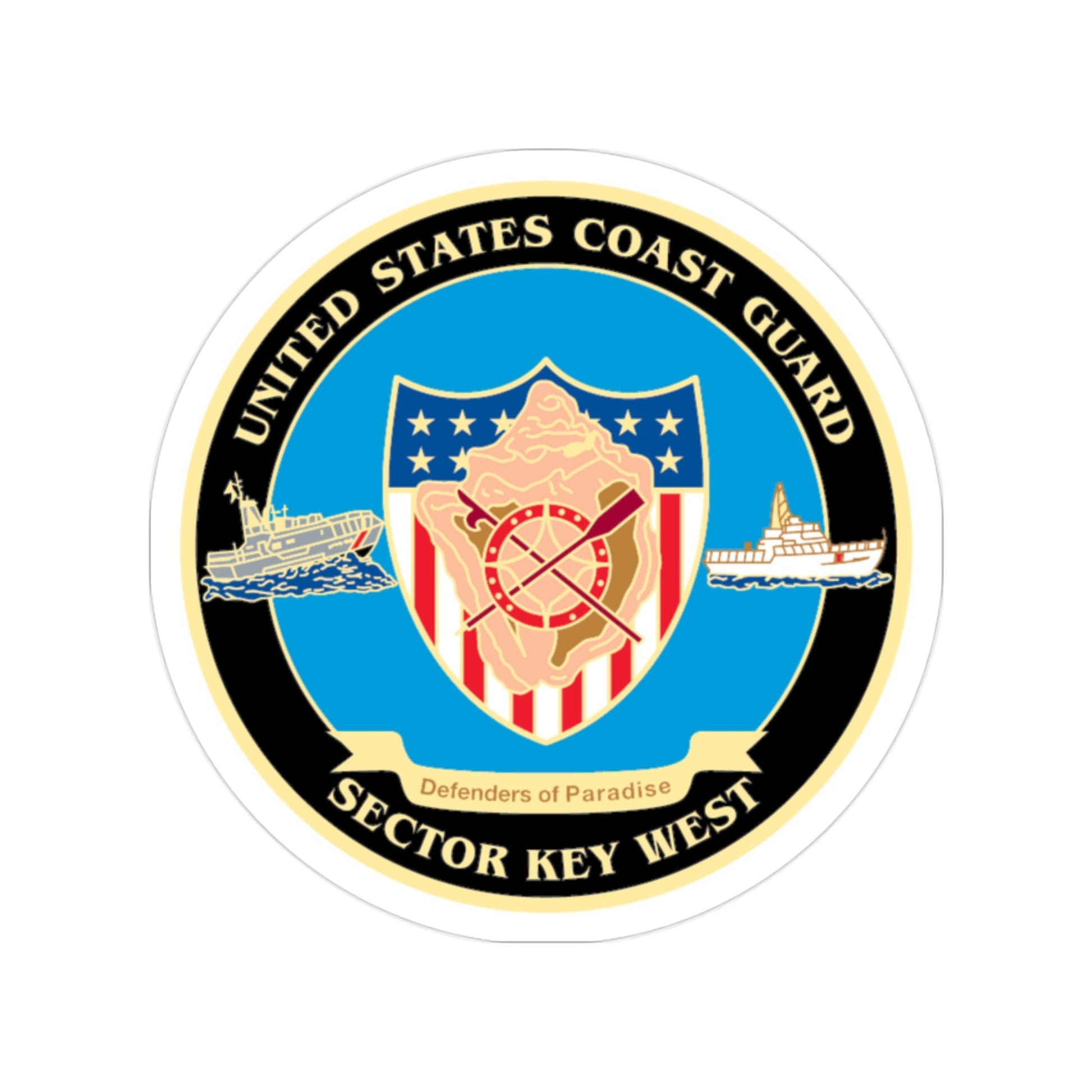USCG Sector Key West New 2006 (U.S. Coast Guard) Transparent STICKER Die-Cut Vinyl Decal-2 Inch-The Sticker Space
