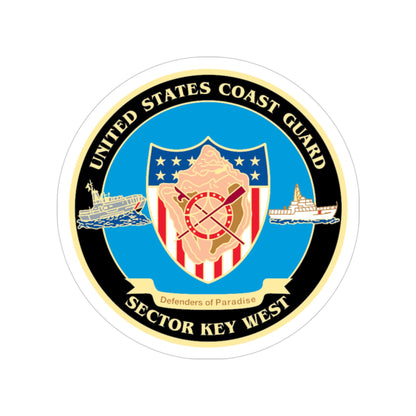 USCG Sector Key West New 2006 (U.S. Coast Guard) Transparent STICKER Die-Cut Vinyl Decal-3 Inch-The Sticker Space