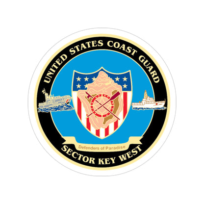 USCG Sector Key West New 2006 (U.S. Coast Guard) Transparent STICKER Die-Cut Vinyl Decal-5 Inch-The Sticker Space