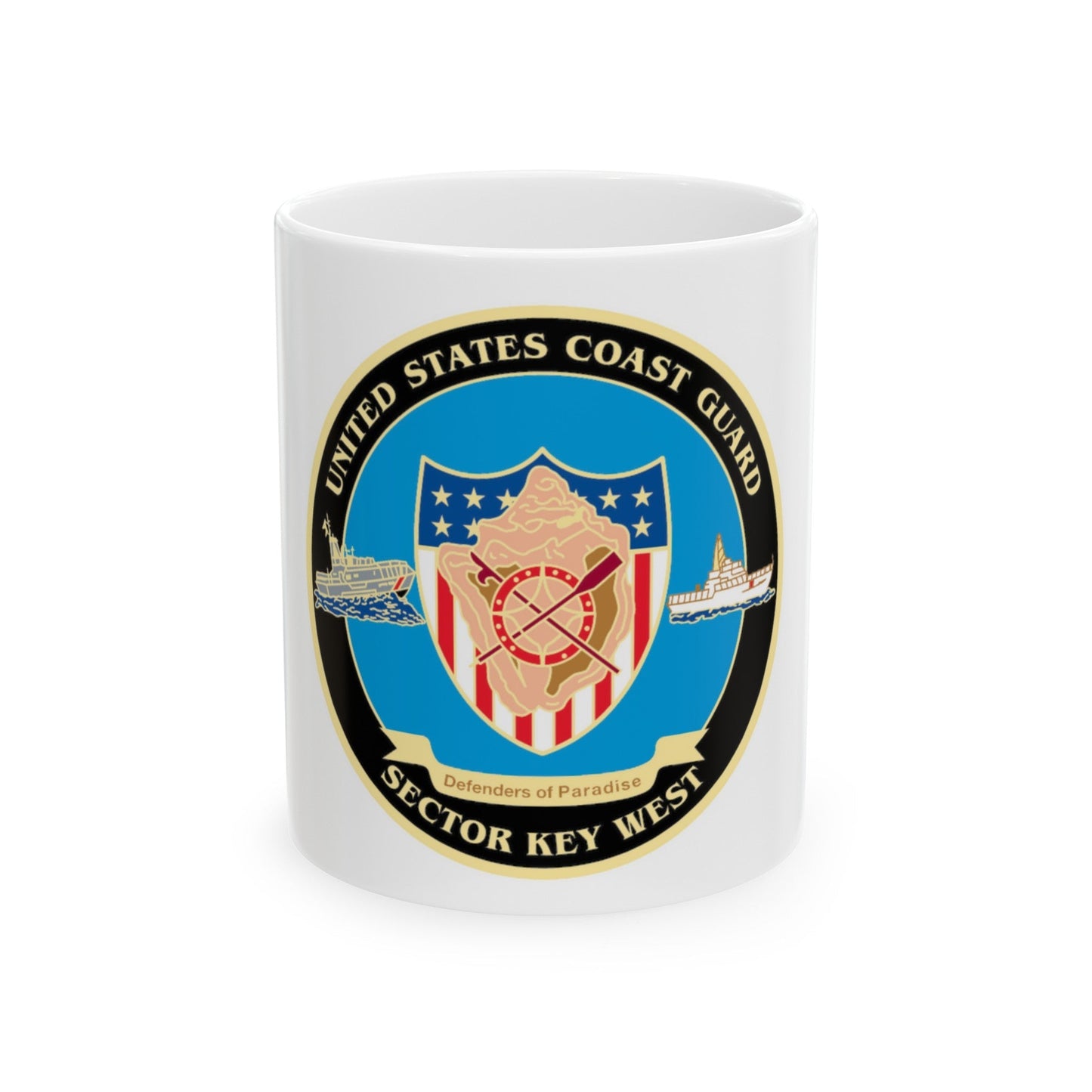 USCG Sector Key West New 2006 (U.S. Coast Guard) White Coffee Mug-11oz-The Sticker Space