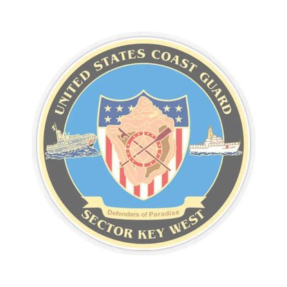 USCG Sector Key West   New 2006 (U.S. Coast Guard) STICKER Vinyl Kiss-Cut Decal 2 Inch Transparent - The Sticker Space