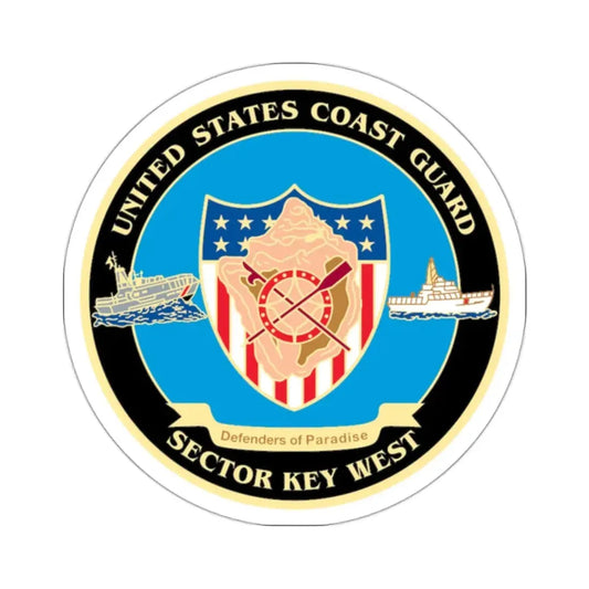 USCG Sector Key West   New 2006 (U.S. Coast Guard) STICKER Vinyl Kiss-Cut Decal 2 Inch White - The Sticker Space