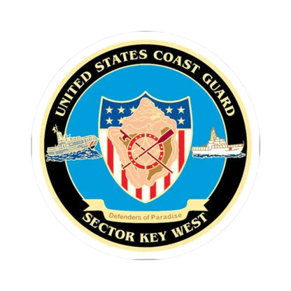USCG Sector Key West   New 2006 (U.S. Coast Guard) STICKER Vinyl Kiss-Cut Decal 2 Inch White - The Sticker Space