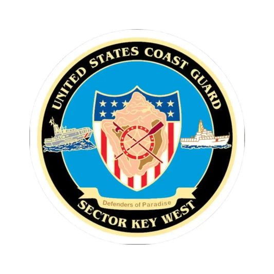 USCG Sector Key West   New 2006 (U.S. Coast Guard) STICKER Vinyl Kiss-Cut Decal 2 Inch White - The Sticker Space